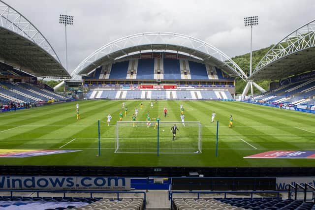 The empty John Smith’s Stadium as Preston took on Huddersfield on Saturday (photo: Tony Johnson/JPIMedia)