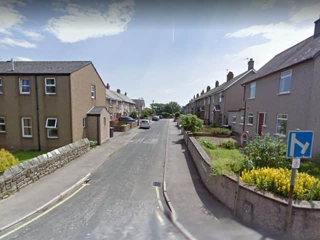 Bowland View, Glasson Dock where two adjoining houses were damaged by fire.
