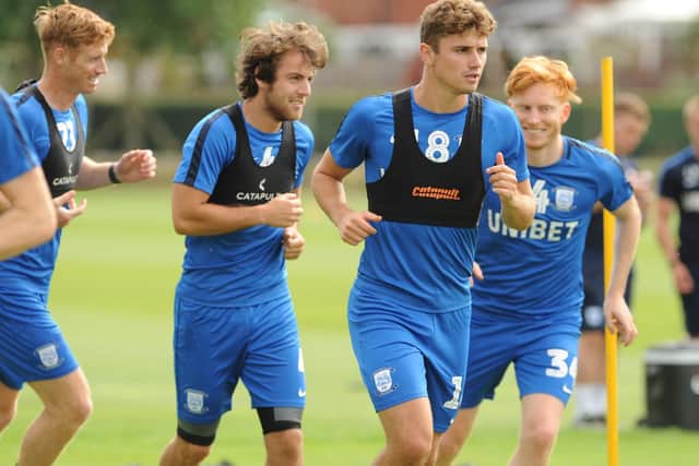 Ben Pearson and Ryan Ledson in pre-season training in July 2018