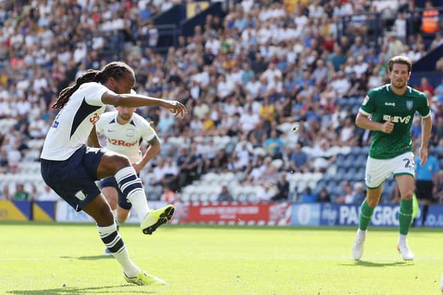 Daniel Johnson scores his first penalty in Preston's victory over Sheffield Wednesday earlier in the season