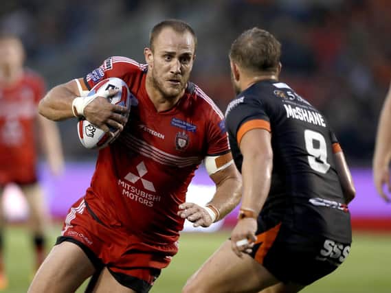Lee Mossop in action for Salford against Castleford