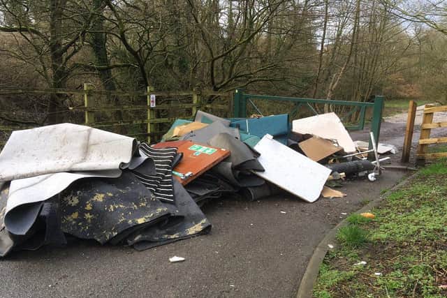 Sandybrook Woods fly tipping last year.