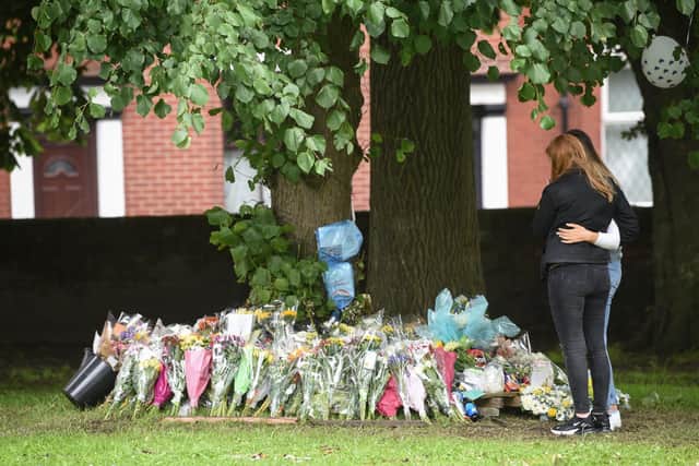Dozens of floral tributes have been left in Kirkham