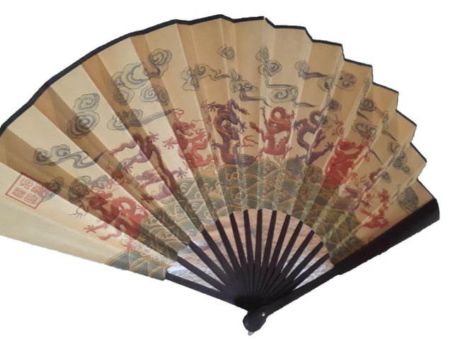 This lovely wood and paper fan is a simple and elegant example