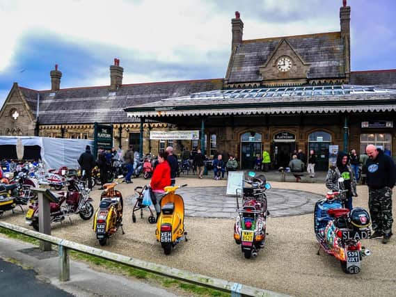A custom scooter show at The Platform in Morecambe. The venue will be used as a distribution centre for Morecambe Bay Foodbank until December 31.  Picture: Russ Holt.
