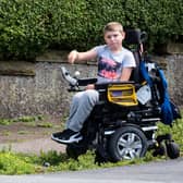 Jack Sowden has problems navigating the pavements in Morecambe and would like them improving. Photo: Kelvin Stuttard