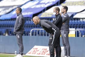Preston North End manager Alex Neil watches intently from the touchline during the 1-1 draw against Nottingham Forest at Deepdale