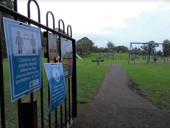 In the swing  five-step play safe guidance for Ribble Valleys reopened play areas.