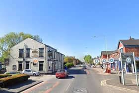 The crash happened near the Plough Inn on Pall Mall, near the junction with Duke Street, in Chorley at 6.15pm yesterday (July 13). Pic: Google