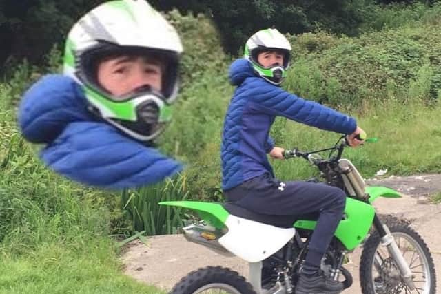 This biker is wanted by police after riding illegally in Brookfield Park, Ribbleton yesterday (July 14). Pic: Lancashire Police