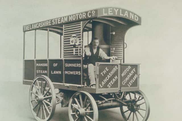Leyland Truck's first vehicle, a 1.5 tonne steam wagon, in 1896.