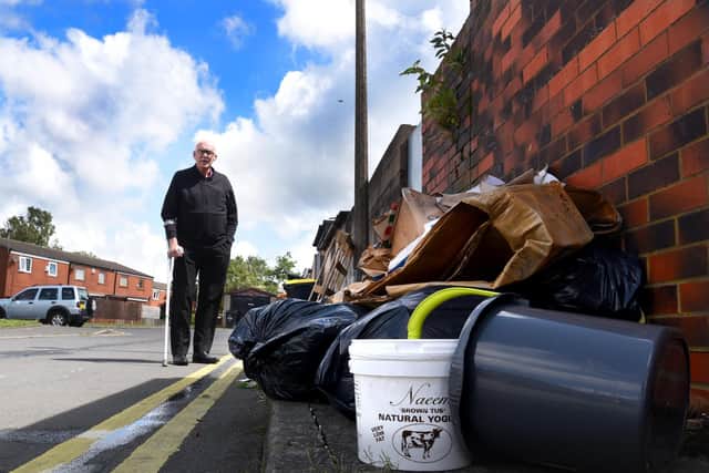 David McMurtrie says the area is being blighted by dumped rubbish (image: Neil Cross)