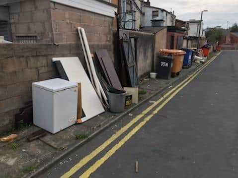 Constable Street has been a magnet for fly-tippers for months - this was the scene in January