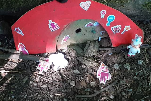 ...and another which the Woodland Trust says illustrates the threat posed by the items to the wooded environment (image:  Woodland Trust)