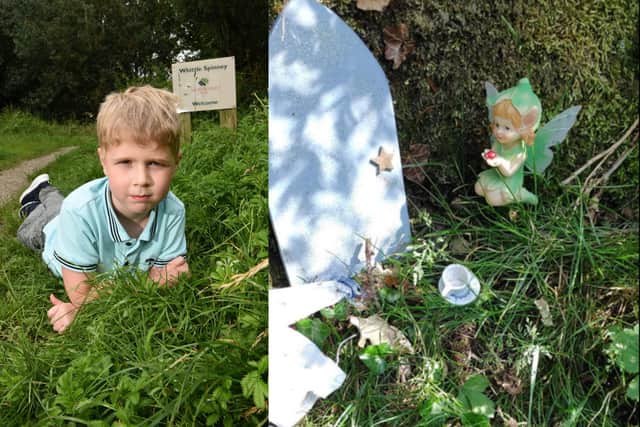 Six-year-old Jacob had left fairy-sized teacups in Whittle Spinney as part of the trail