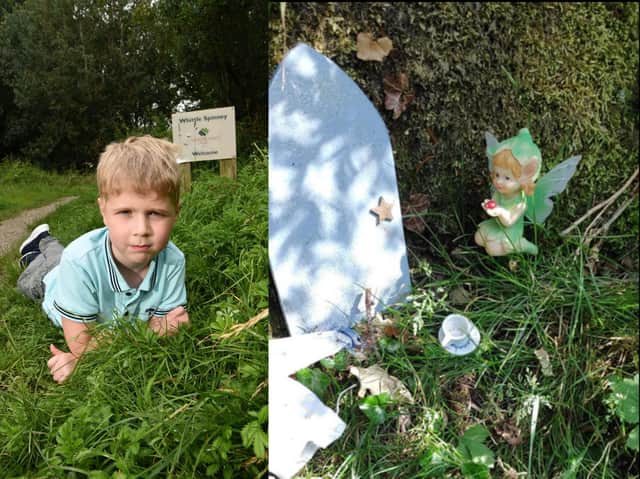 Six-year-old Jacob had left fairy-sized teacups in Whittle Spinney as part of the trail