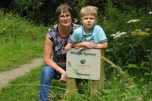 Mum Caroline Burnell rook Jacob to the woods every week during lockdown (image: Neil Cross)