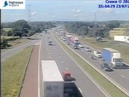 Speed restrictions and queuing traffic has been reported by motorists travelling on the M6. (Credit: Highways England)