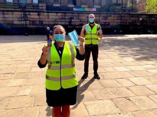 BID Preston is providing free face masks for city centre shoppers.