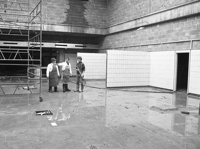 The indoor market hall in Preston is taking shape