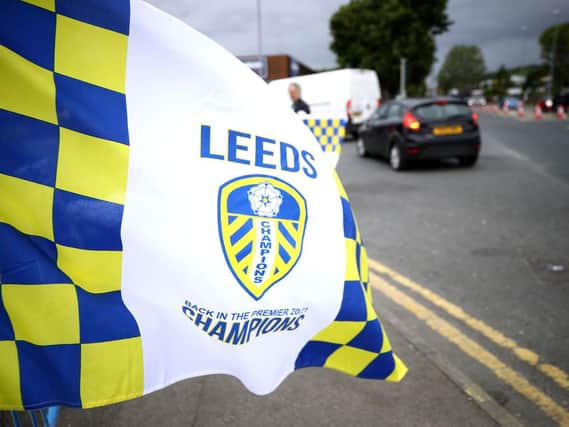 Fans gathered outside Elland Road as Leeds United lifted the Champions trophy.