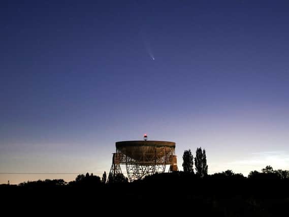 Neowise over Jodrell Bank in Cheshire (credit Martin Rickett PA Wire)