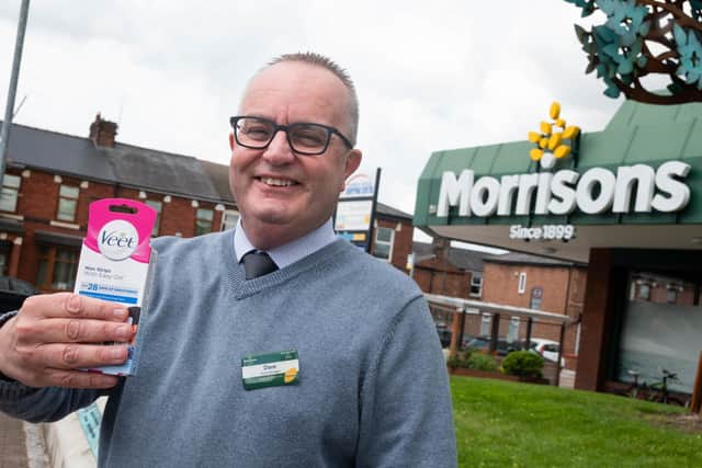 Dave Paris, manager of Morrisons Bamber Bridge, has agreed to have a leg waxif the store manages to raise500for children's cancercharity CLIC Sargent.