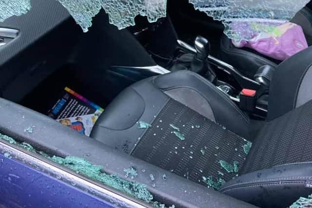 Claire Hawkins' car was targeted by thieves in broad daylight whilst parked at the staff car park at Royal Preston Hospital on Wednesday, July 22