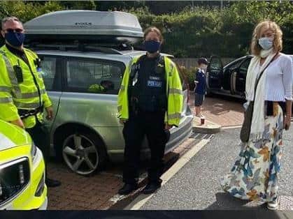 Kate Garraway thanked officers from Kent Police who came to the rescue after her tyre blew out on a smart motorway with no hardshoulder. Pic credit: Kate Garraway/Instagram