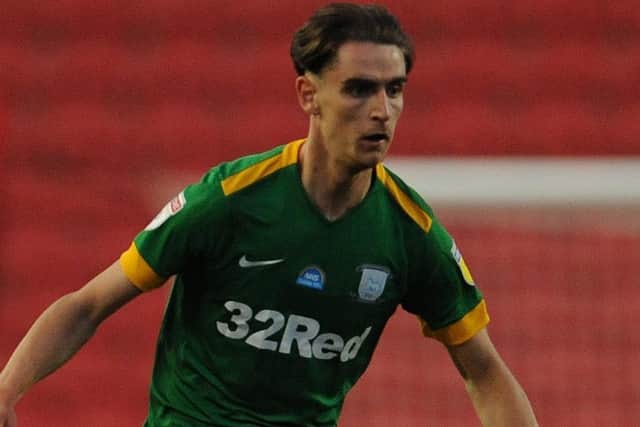 Tom Bayliss on his Championship debut against Bristol City
