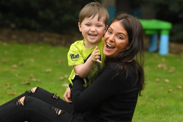 Carla Lett, of St Anne's, with her son George.