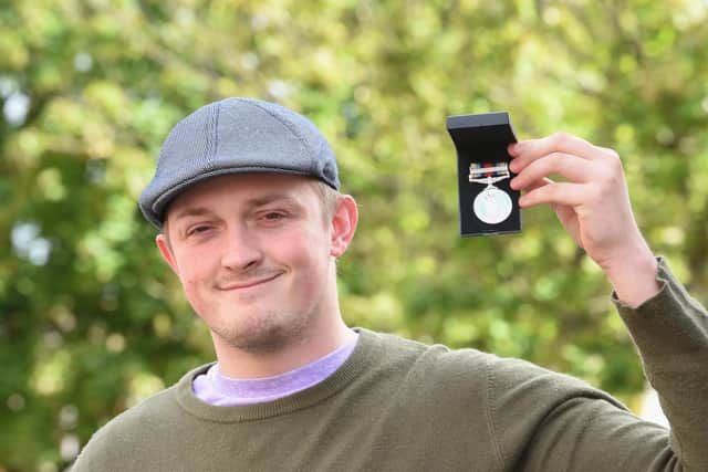 Preston soldier Cade Alexander has been reunited with his war medal, which he earned for serving in Afghanistan.