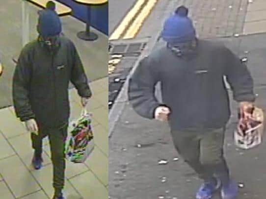 The offender, who spoke with a local accent, is described as a white, 5ft 10in, of slim build and in his late 30s to early 40s. (Credit: Lancashire Police)
