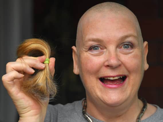 Ann-Louise after she braved the shave   (photo: Neil Cross)