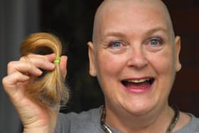 Ann-Louise after she braved the shave   (photo: Neil Cross)