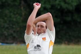 Ed Moulton in action for Chorley CC