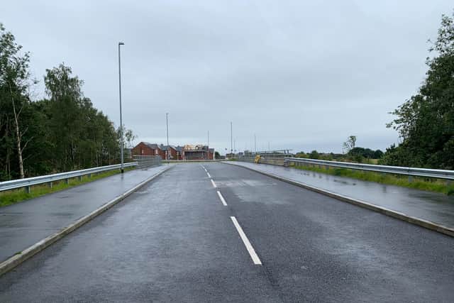 The link road is finally open to traffic