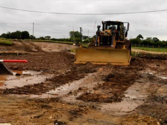 Work is already underway in the Bartle countryside to build the new link road.