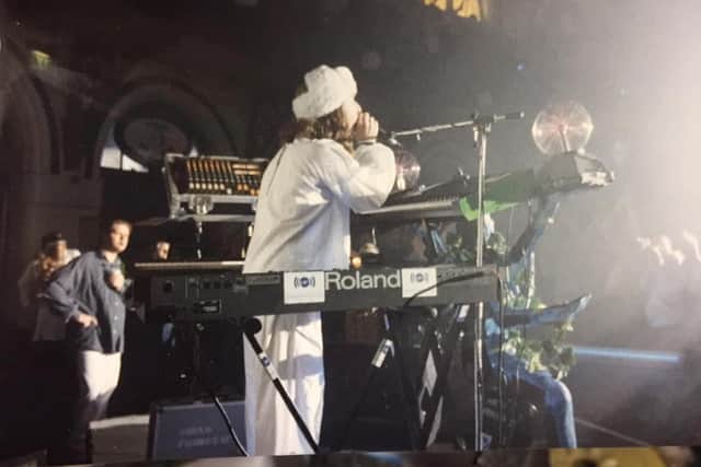 Dream Frequency on stage in the early 1990s