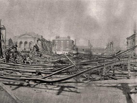 Scene of devastation after the covered market collapse