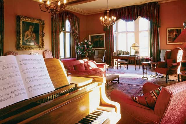 Grand interior of Leighton Hall