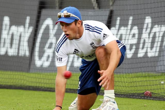 Simon Kerrigan during nets with England