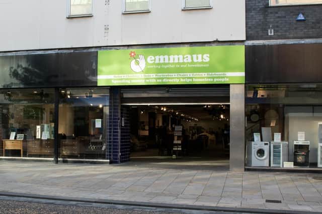 The Emmaus charity shop in Fishergate, Preston