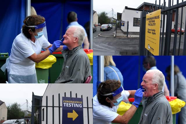 Cllr Peter Moss gets tested for Covid - even though he has no symptoms (images: Neil Cross)