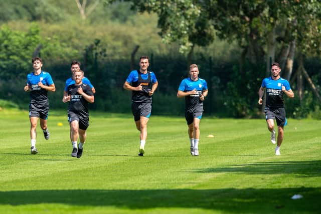 The players are in pre-season training at Springfields (photos: PNE FC)