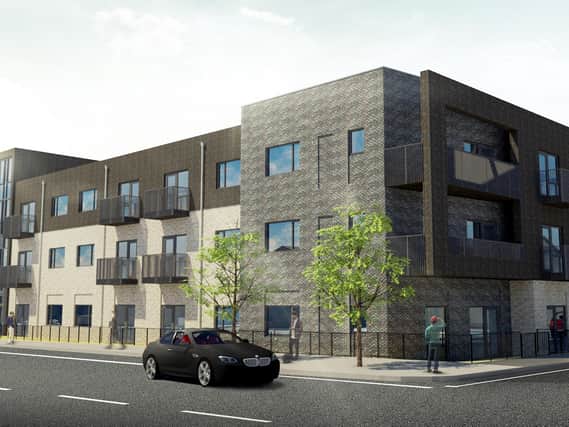 An artist's impression of the new building on the corner of Eaves Lane and Lytham Street