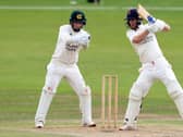 Alex Davies on his way to an unbeaten 69 as Lancashire secured a draw at Trent Bridge