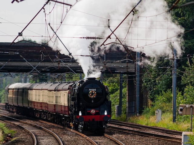 70000 Britannia at Leyland Railway Sation