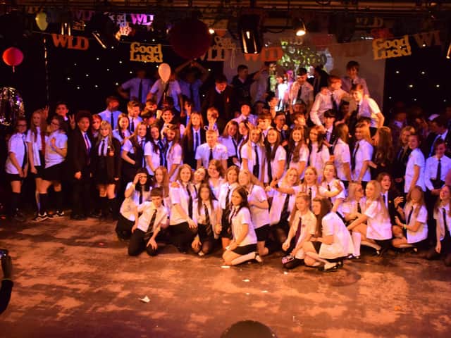 The Walton-le-Dale year 11s managed to celebrate just before lockdown
