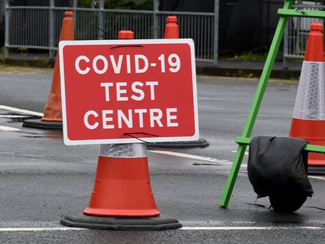 A Covid-19 test centre set up in the grounds of Preston's College, Fulwood. An additional community coronavirus testing centre will open at Preston Markets